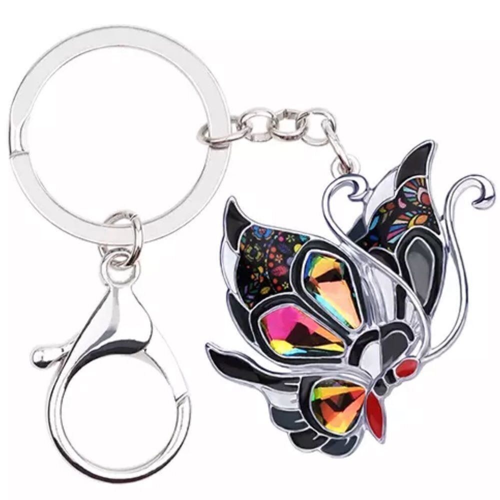 ‎BLACK BUTTERFLY KEYRING